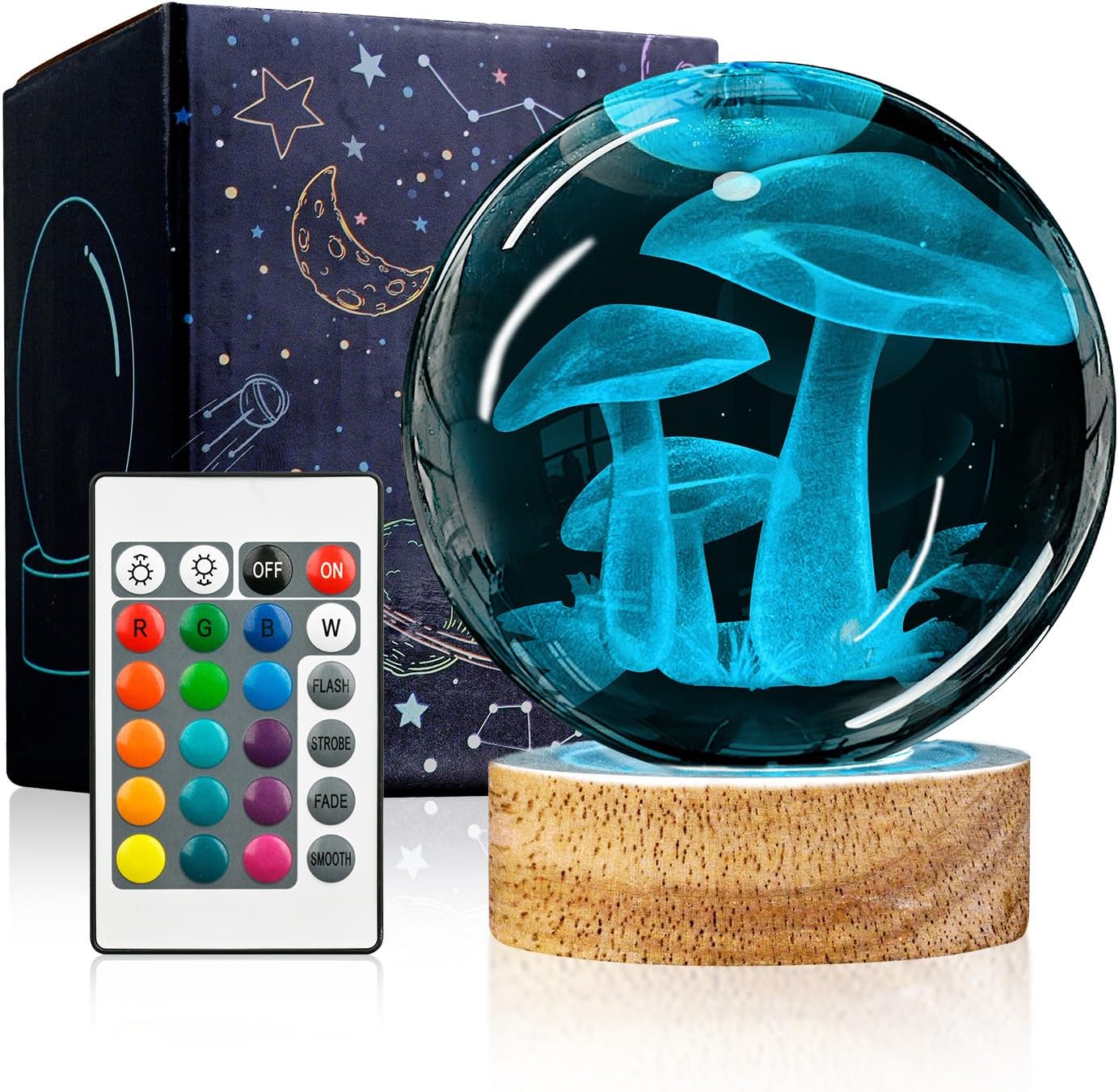 Mushroom Night Light for Kids, Wonderland Mushroom Lamp Decor Small ...