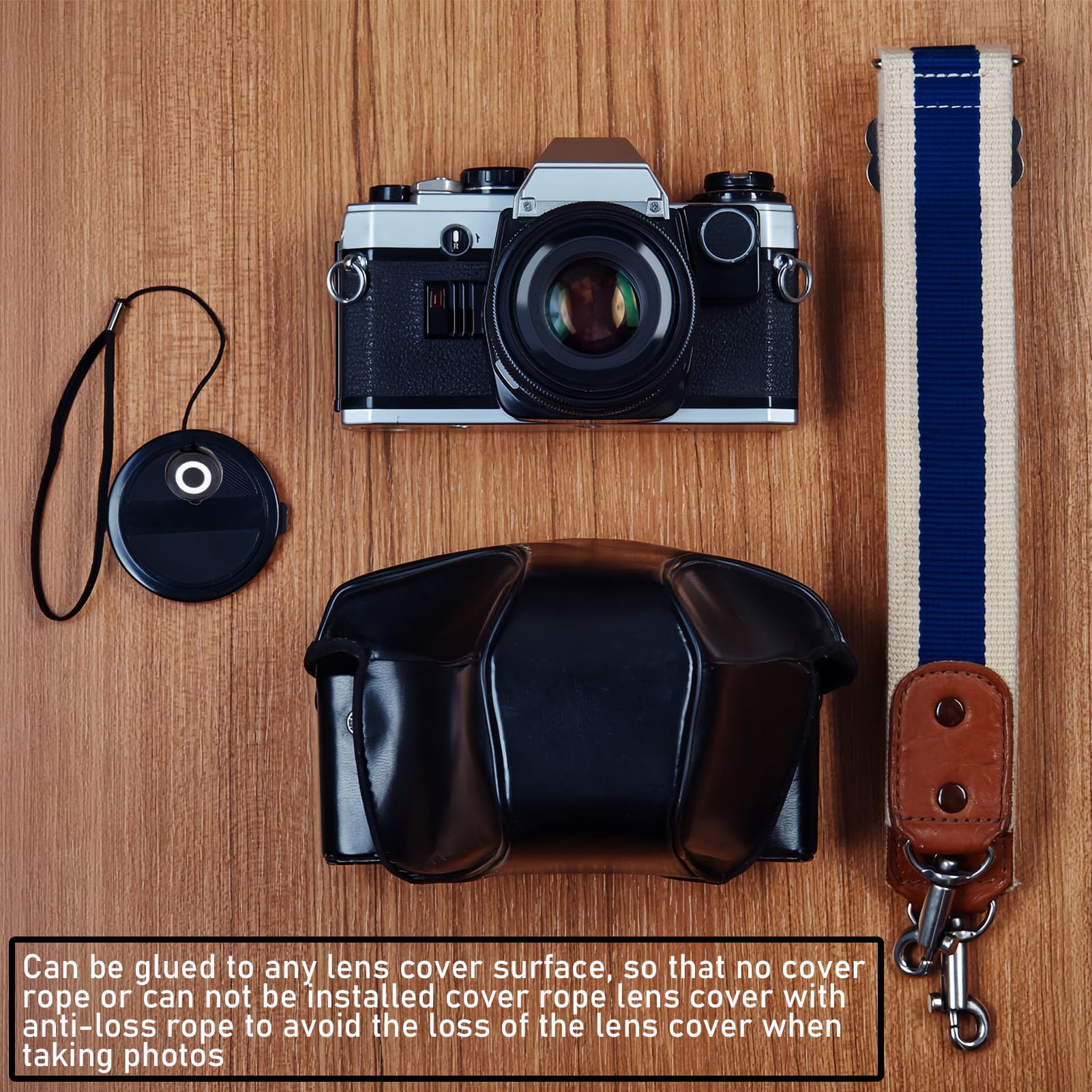 Objektivdeckel Halter mit Schnur, 3 Stück Objektivdeckel Leine Universal Sicherung mit Gummiband Verhindert Den Verlust des Lens Caps passend zu Sony, Nikon, Fuji, Tamron, Sigma, Olympus, Panasonic