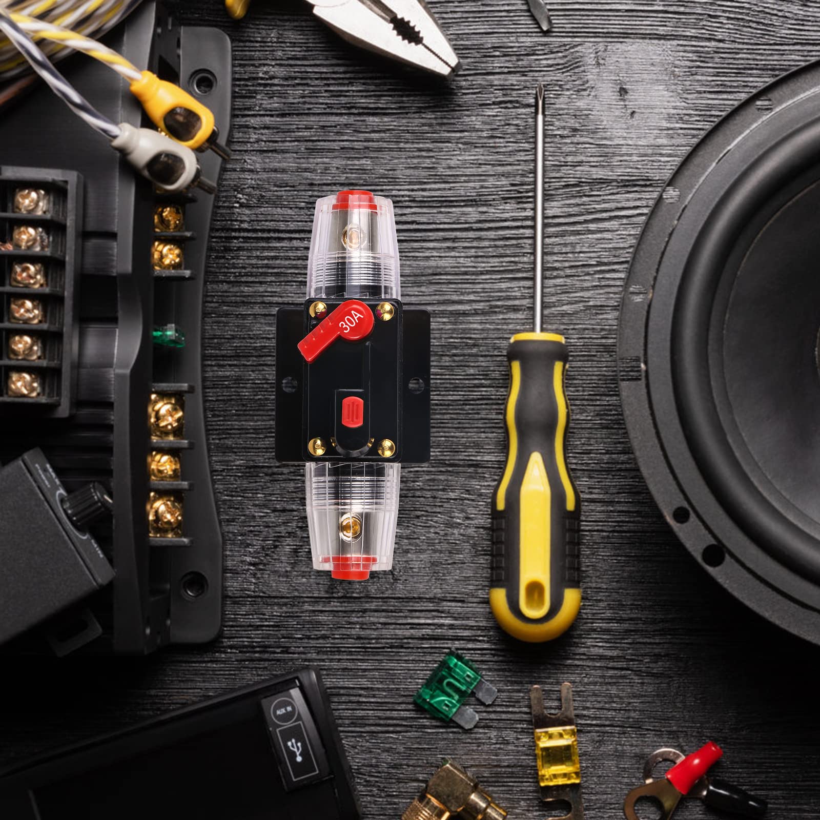 Interruttore Automatico 30A DC 12V-24V - Fusibile AutoRipristinante Per Audio Auto E Solar - Foto 6