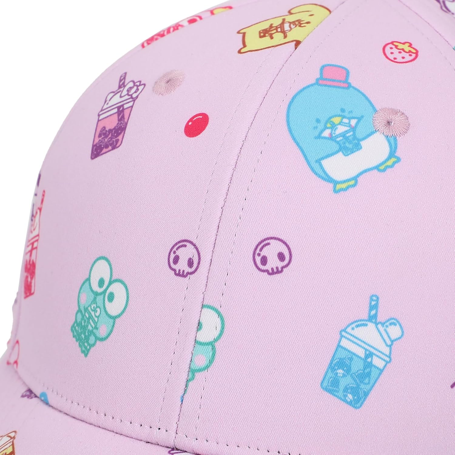 Hello Kitty and Friends AOP Drinks Sublimation On Poly B2 Structured Ball Cap Traditional Adjustable - Image 6