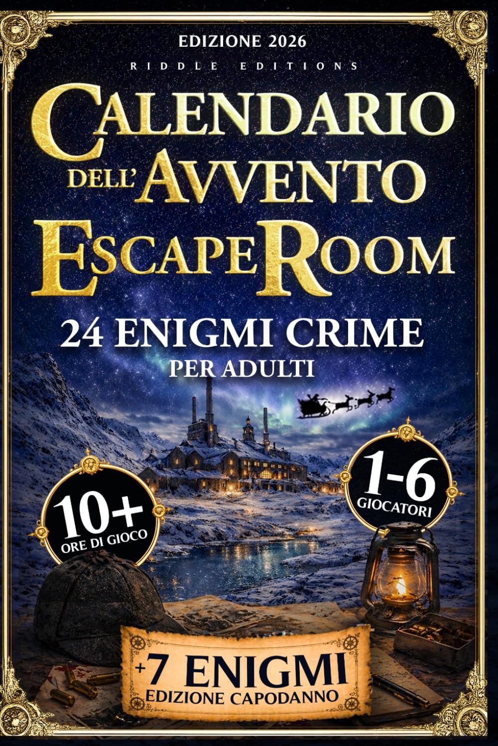 CALENDARIO DELL'AVVENTO ESCAPE ROOM: 24 Enigmi Crime per Adulti | Smaschera il Colpevole e Salva il Natale | Difficoltà Progressiva | 2 Indizi + ... | 10+ Ore di Gioco (Riddle Christmas Series)