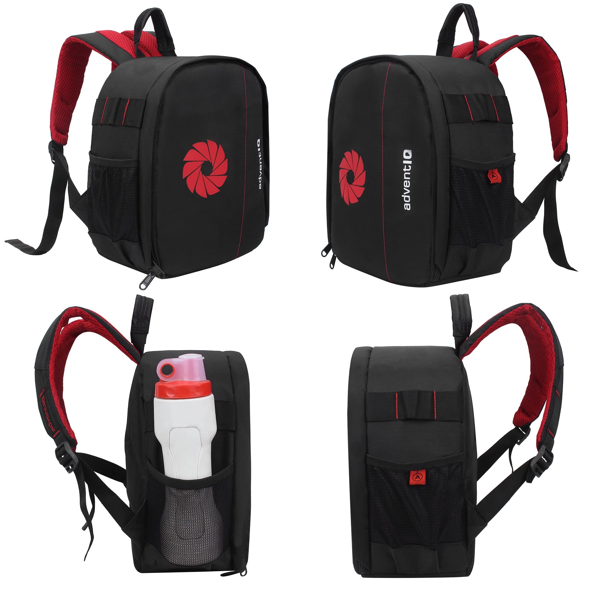 Lightweight Water Repellent DSLR/SLR Camera Backpack Bag -Camera shutter Printed Red-image-46