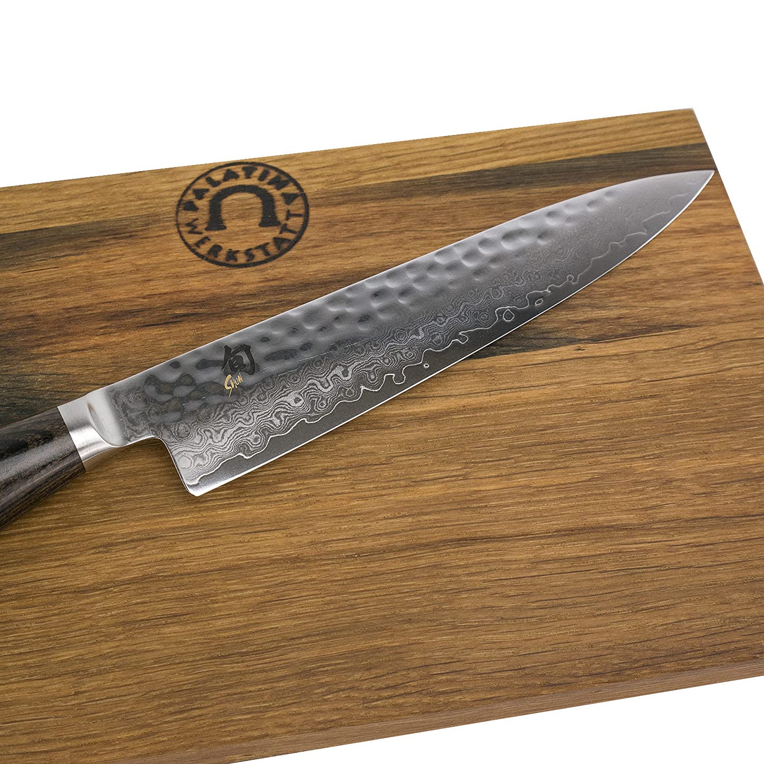 Kai Shun Classic Premier Tim Mälzer | TDM-1701 Coltello multiuso ultra affilato | Lama di Damasco 15 cm + tavola in legno massello 30x18 cm