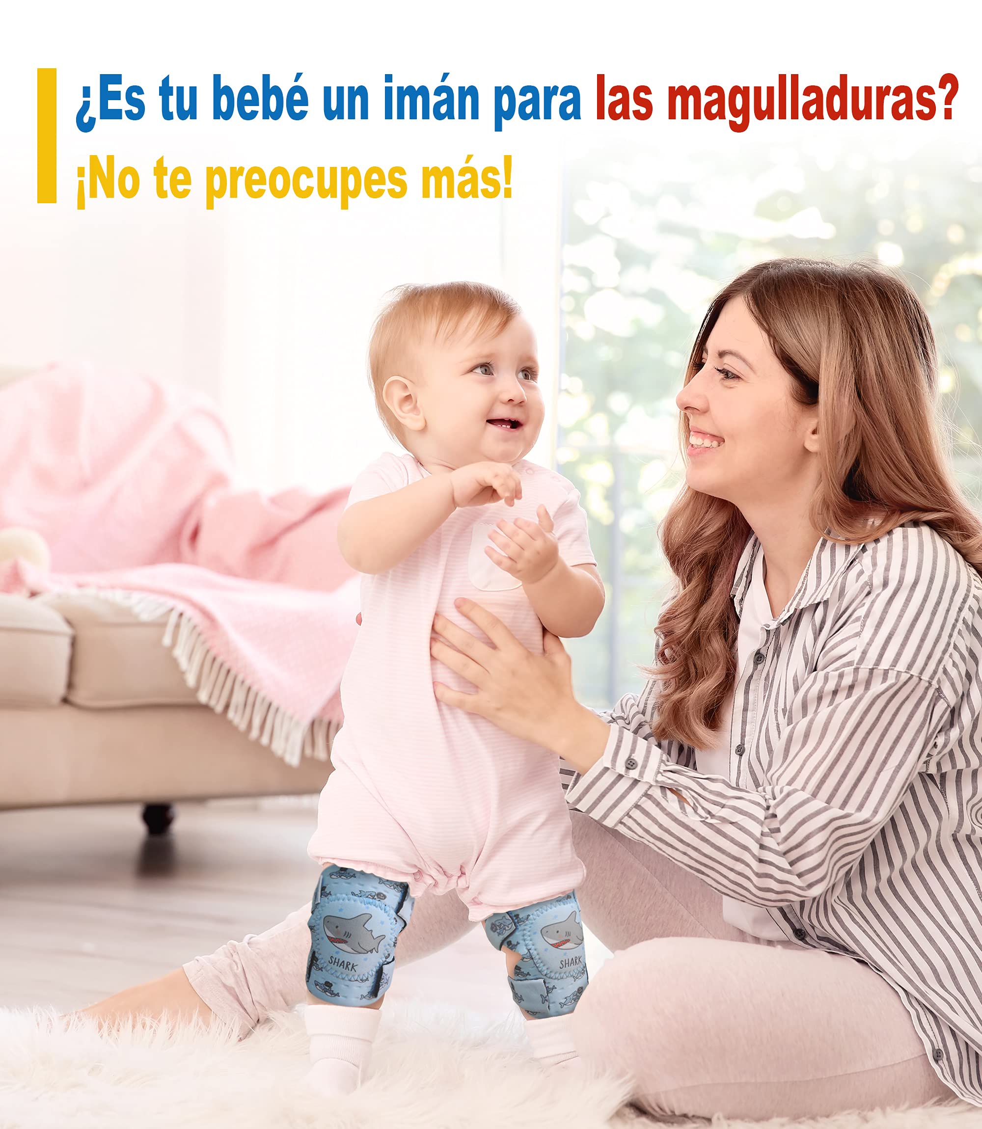 Simply Kids Rodilleras Bebé Gateo (2 Pares) I Bebe Gatear Verano Antideslizantes para Niña Chico Niño