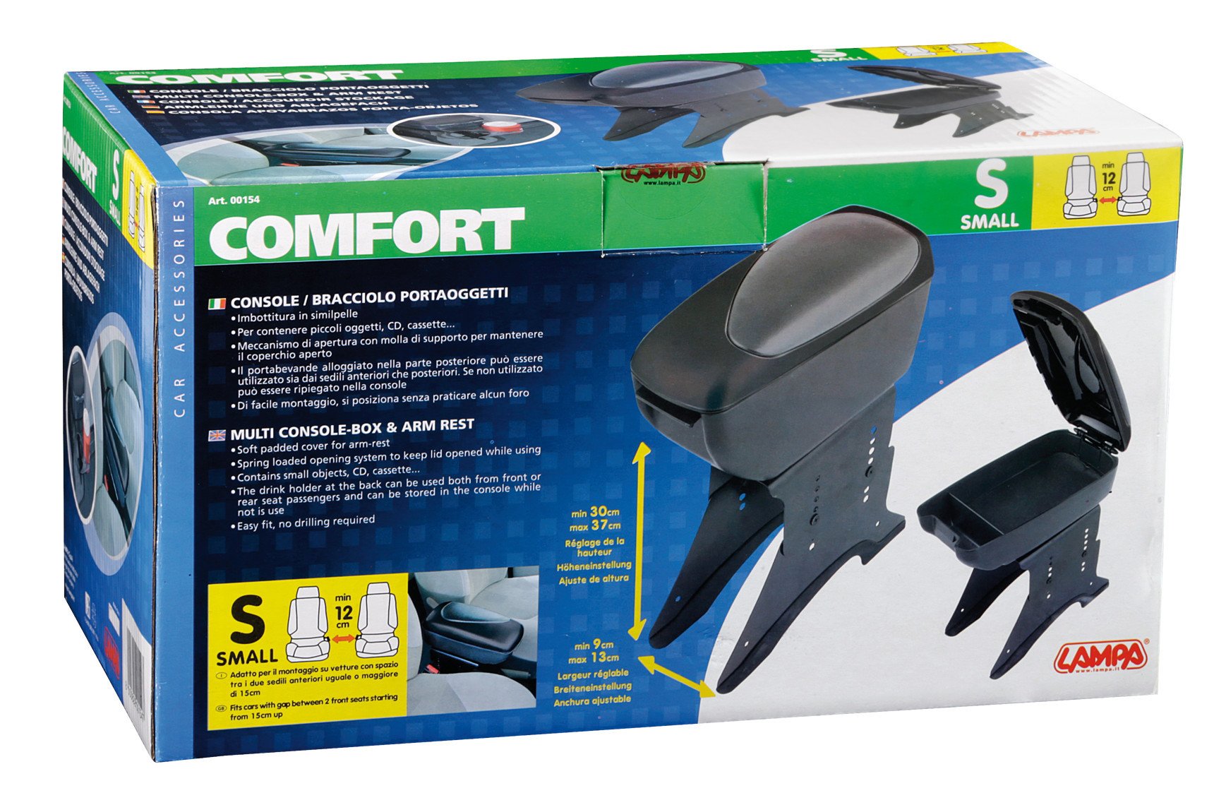 LAMPA 00154 Pezzo Bracciolo con kit bulloni di sicurezza nero