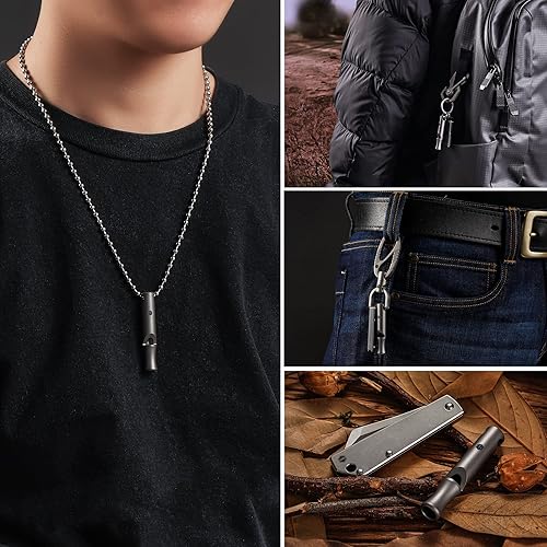 Miniatura 9 de KeyUnity KP04SW Titanium EDC Bolt Action Pen & KA22 Titanium EDC silbato de emergencia al aire libre