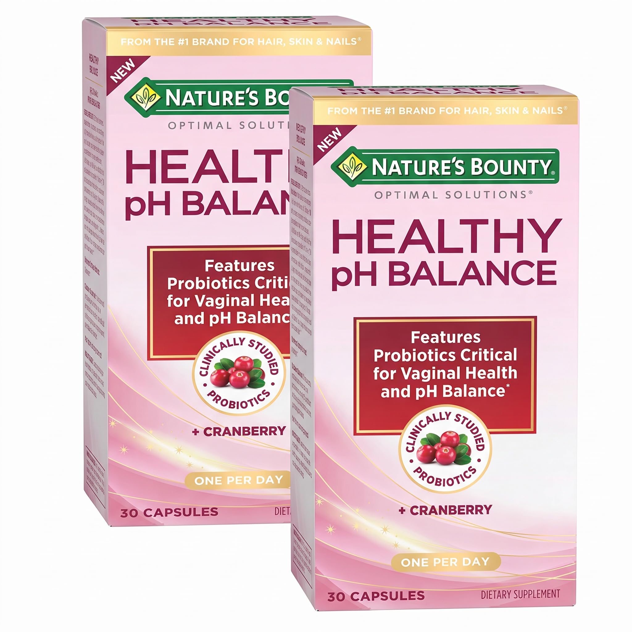 Nature's Bounty Probiotics for Women, Vaginal Probiotics for Healthy pH Balance, 2 Billion CFU, Clinically Studied Strains, Optimal Solutions pH Balance Pills,