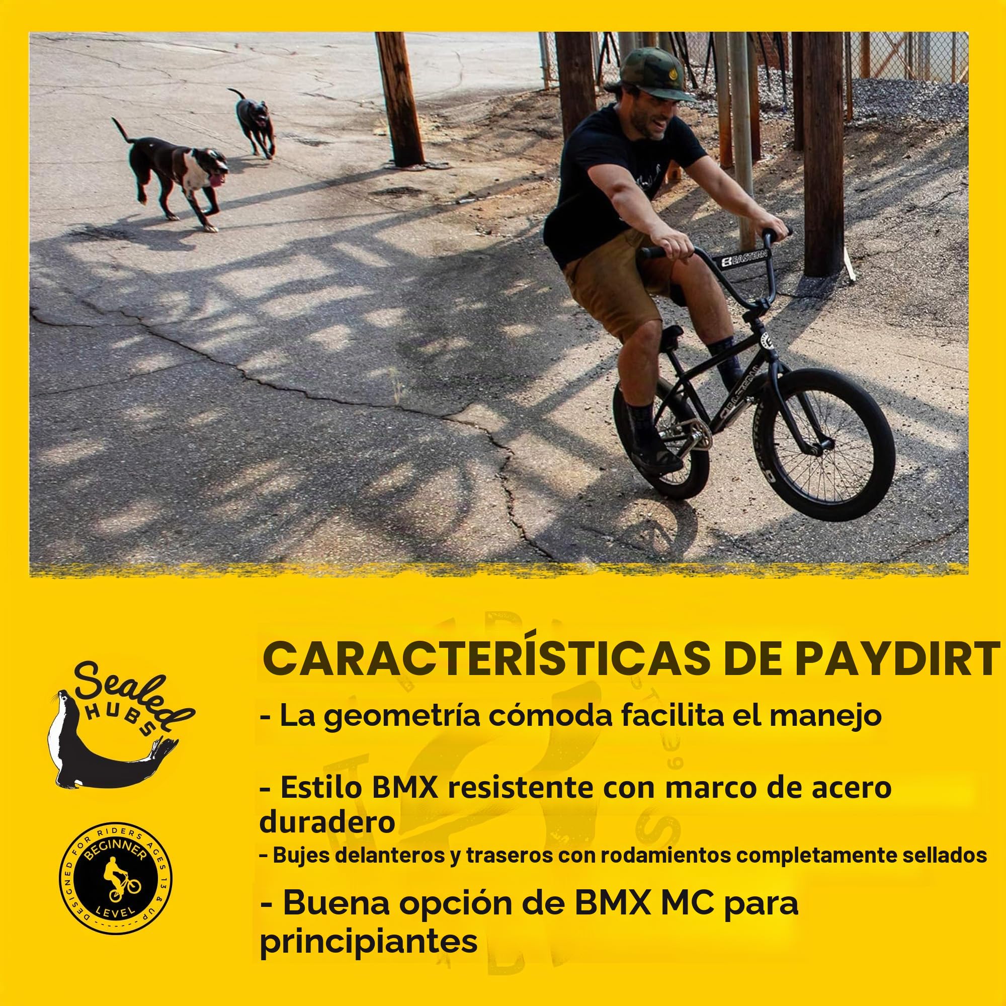 Eastern Bikes Paydirt 20-Inch BMX, Marco de Acero de Alta tensión