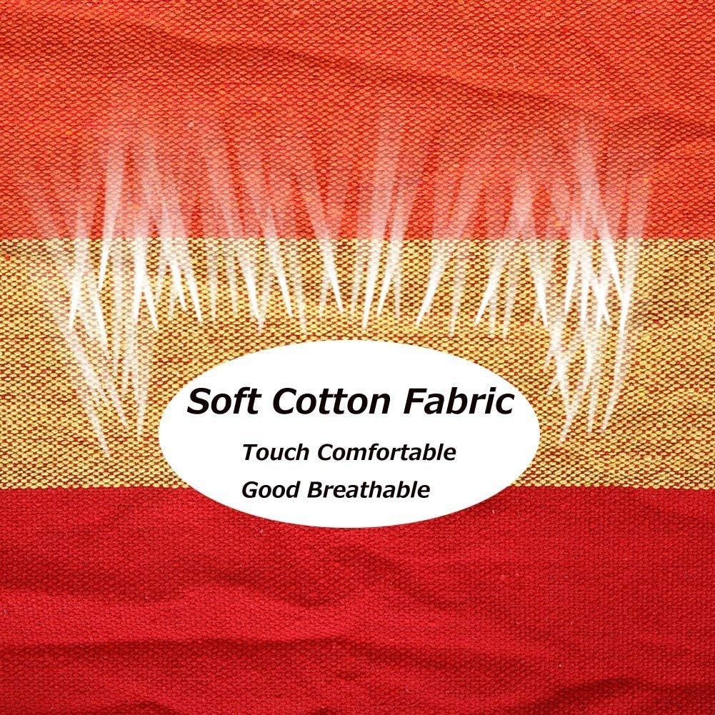 ValueHall Outdoor Soft Cotton Fabric Brazilian Hammock Double Wide 2 Person Travel Camping Hammock V7010-1 (Orange)