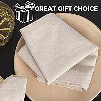 Vista 7 de Servilletas de boda, servilletas de cóctel, servilletas de tela, servilletas de lino y algodón de 18 x 18 pulgadas con pliegue de 1 pulgada, 18 x 18
