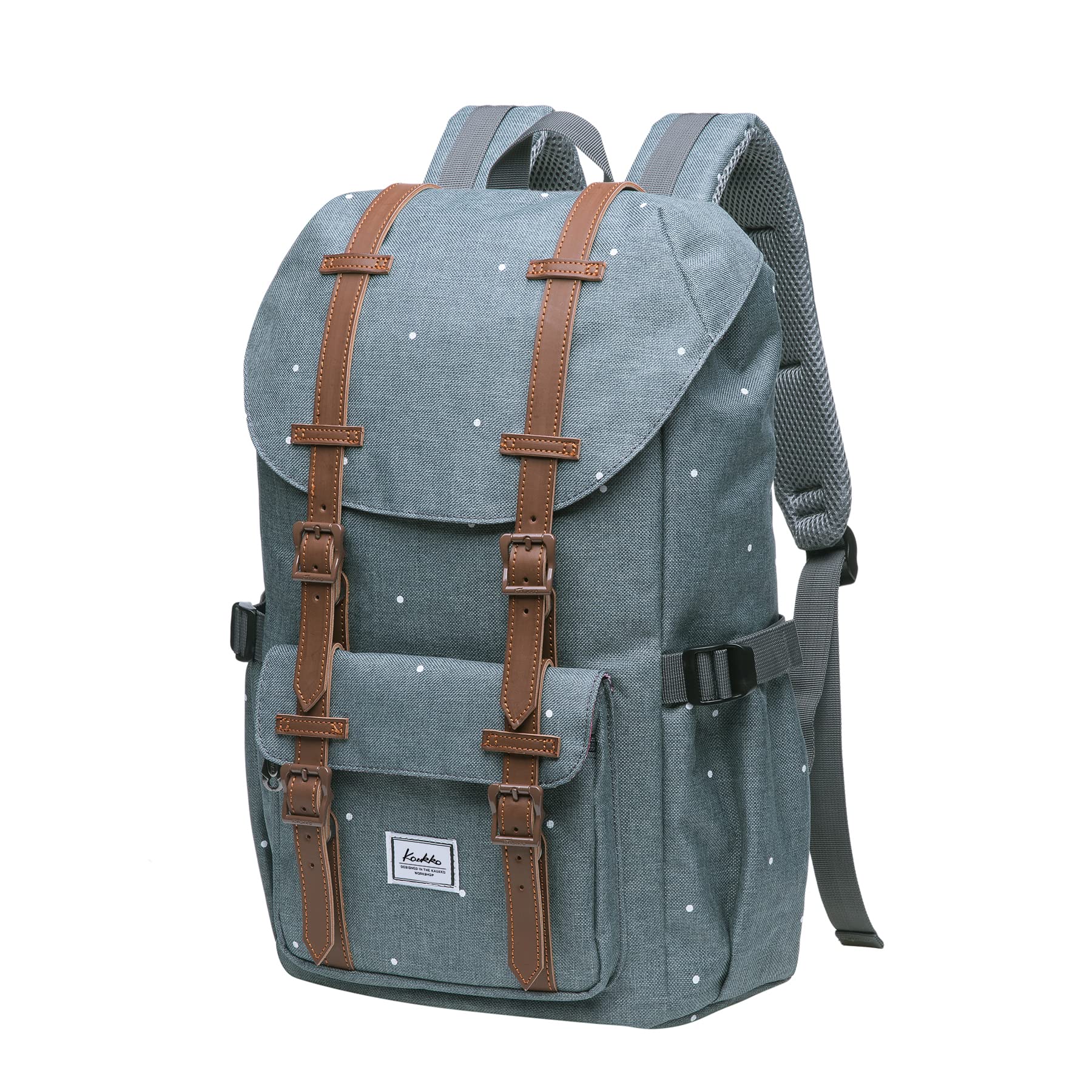 KAUKKO Mochila Tipo Casual de Hombre y Mujer para Portátil para Escuela, Viajes o Senderismo Mini tamaño Gris