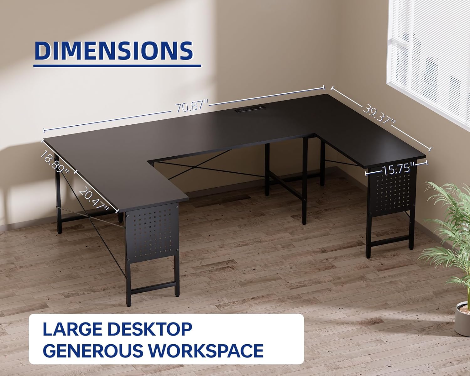 Дијаграм на димензии на биро