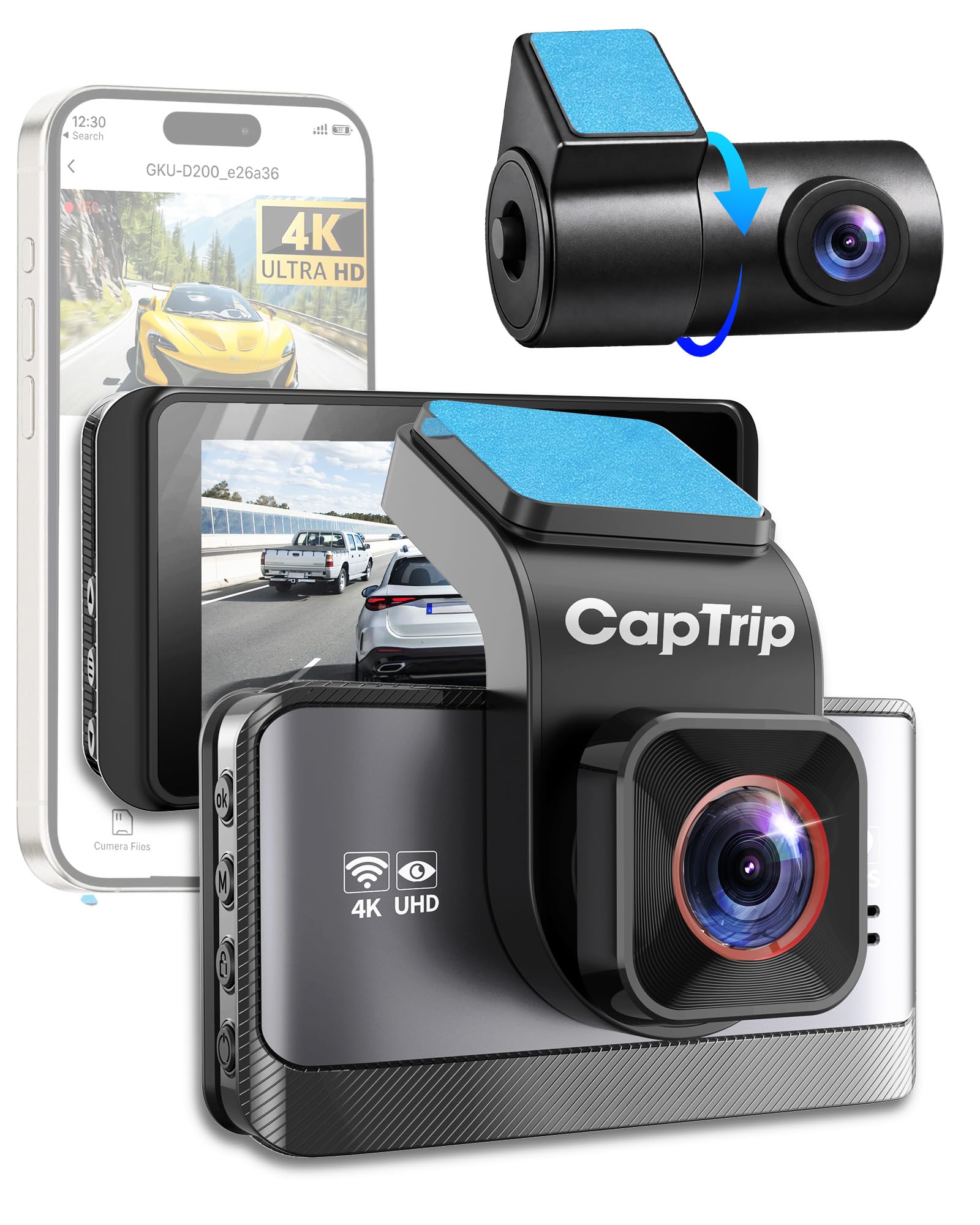 12. ドライブレコーダー 前後2カメラ 4K GPS WiFi 128GB内蔵 Amazon.co.jp: ドライブレコーダー 前後カメラ ドラレコ 4K UHD 800万