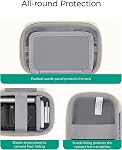 BAGSMART Digital Camera Case, Protective Puffy Camera Case with 2 Carrying Ways, Lightweight & Waterproof Small Camera Bag for Canon PowerShot G7X Mark II/III/Sony DSCW800/DSCW830 - Camel