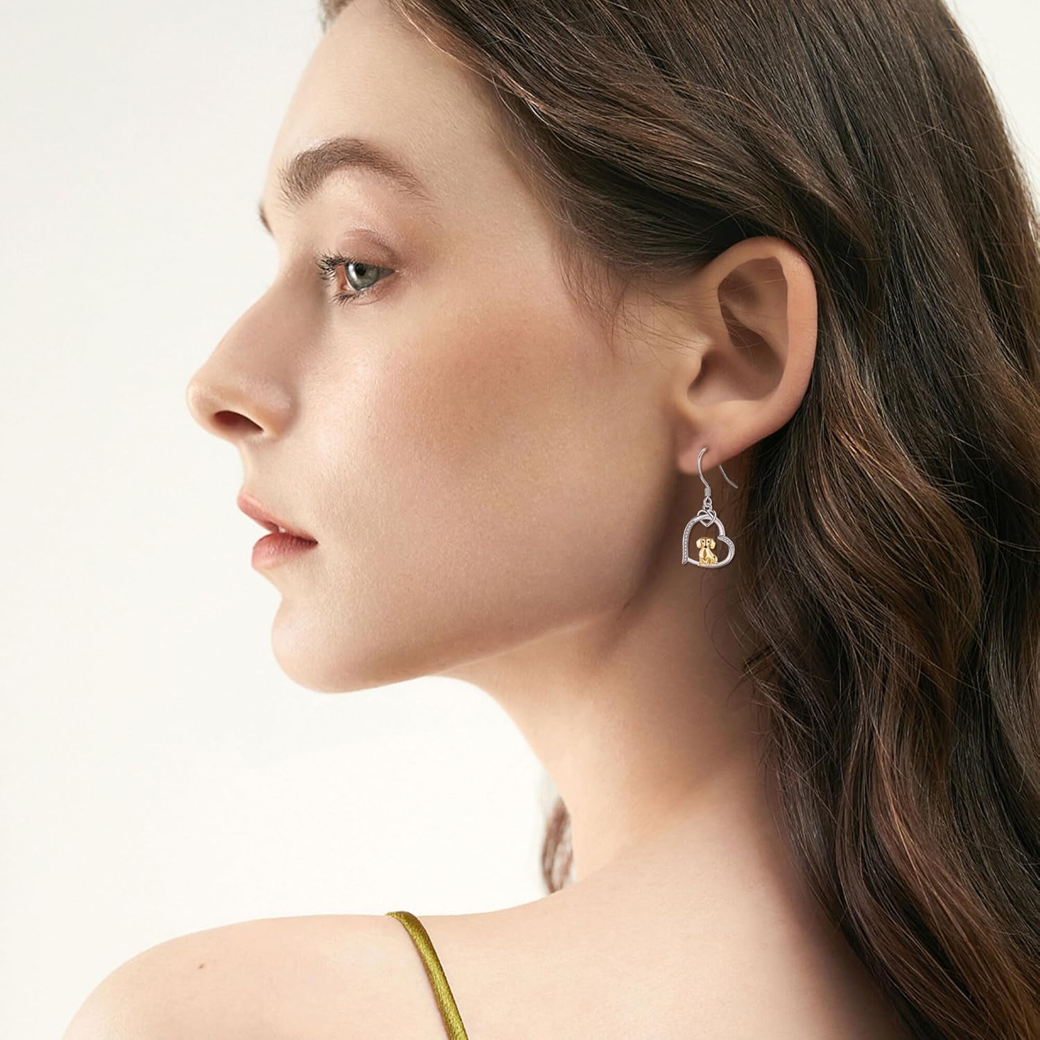 Dog Earrings 925 Sterling Silver Dachshund/Greyhound/German Shepherd/Dalmatian Dangle Earrings Heart Dogs Jewelry Gifts for Women Mom Wife - Image 6