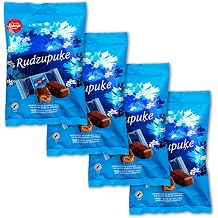 Laima Chocolate Covered Creme Brulee and Hazelnut Praline Candy, 160 g Bag Pack of 4, Rudzupuke Cornflower