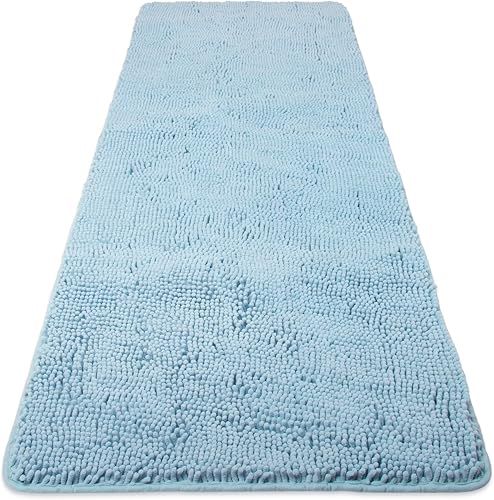 Miniatura 427 de Yeaban Alfombras de baño gris oscuro – Gruesas alfombras de baño de chenilla | Alfombras de baño absorbentes y lavables antideslizantes, alfombras