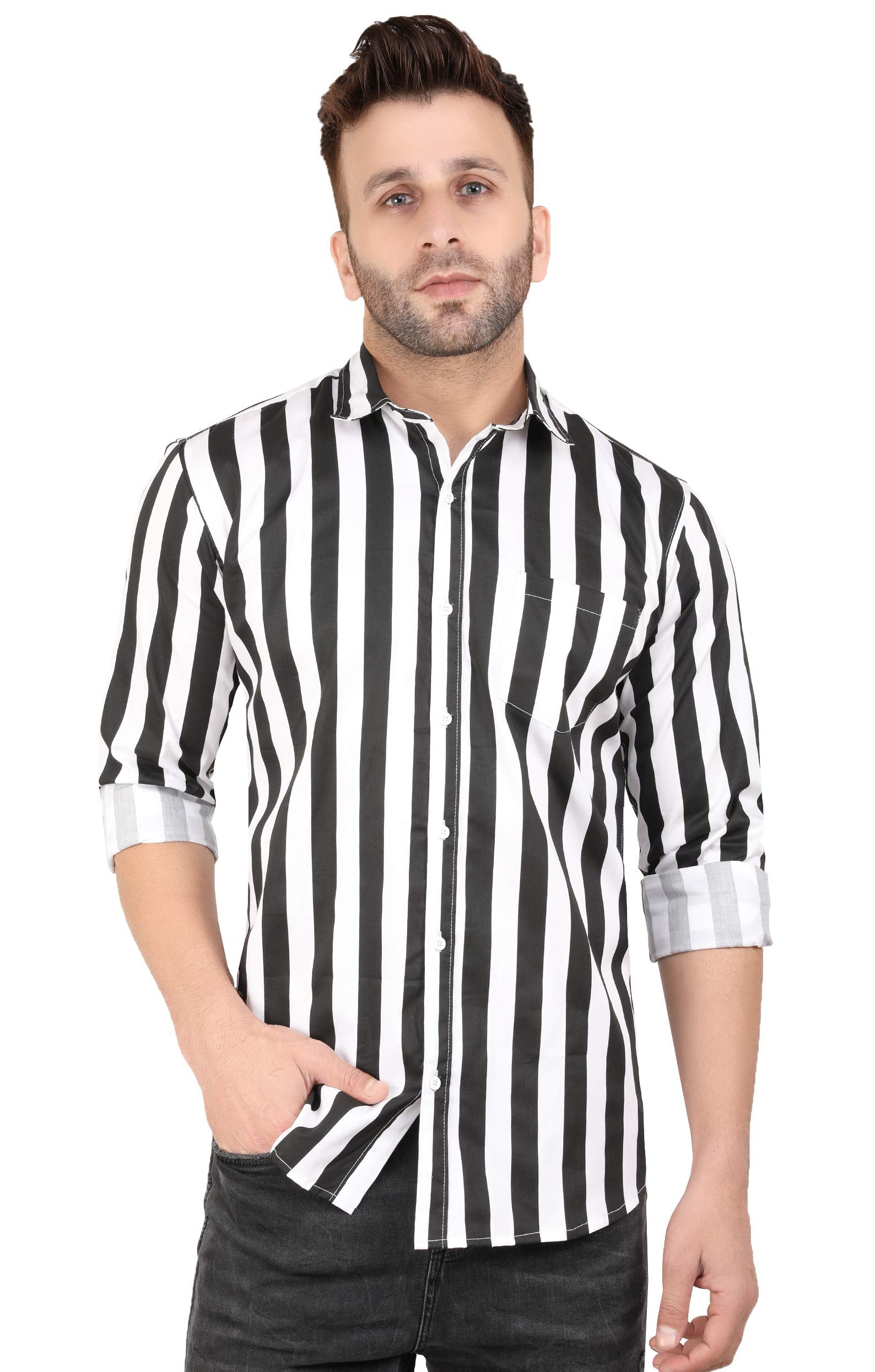 PeppyzoneMen's Striped Regular Fit Casual Shirt