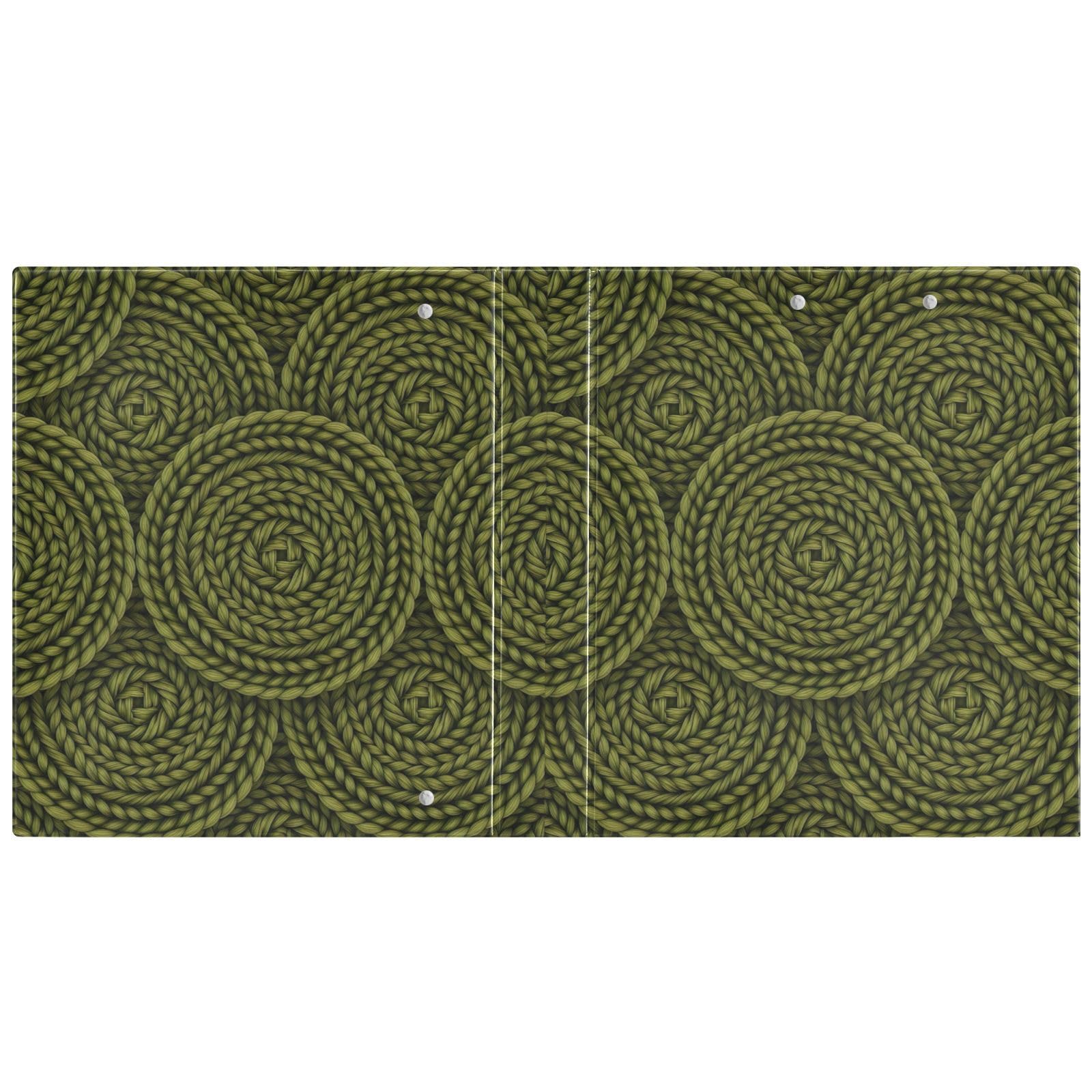 Carpeta de 3 anillos, carpeta de anillos en D verde oliva, paquete de 2 | Con portapapeles y bolsillos, para escuela, universidad, oficina