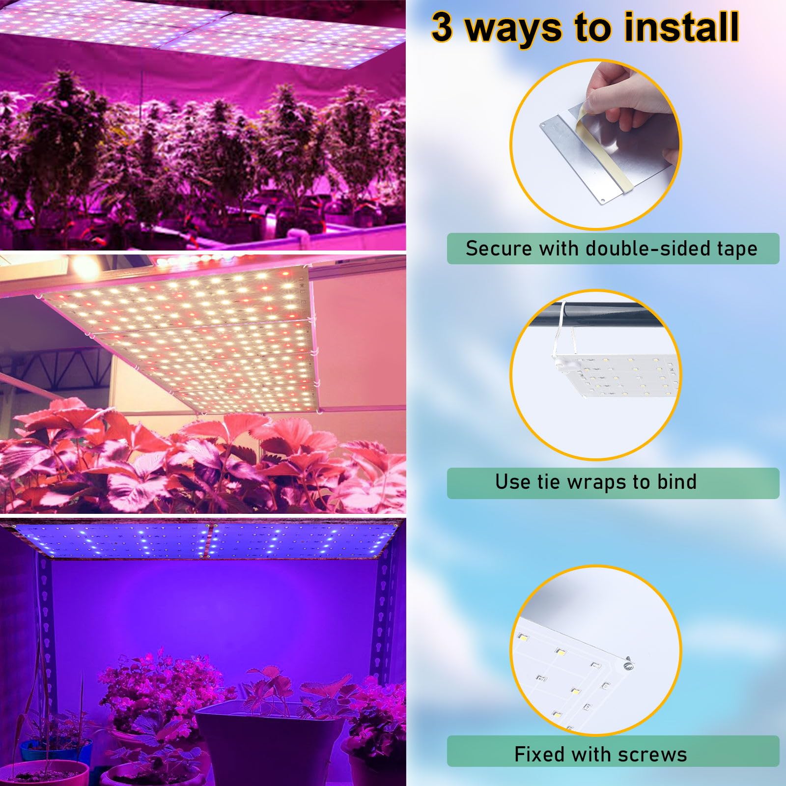 LED-groeilampen, plant volledig spectrum 1/2/3/4 hoofd plant kweeklampen voor kamerplanten met 5-segment dimmodel, auto aan uit timing 4-8-12 uur (1 kop