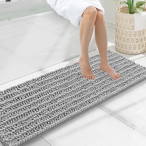 Miniatura 294 de Smiry Alfombras de Baño 24 x 16 pulgadas, Tapetes de Baño de Chenilla Extra Suaves y Absorbentes, Respaldo de Goma Antideslizante, Lavable a Azul