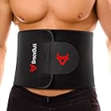 Waist Trimmer for Women and Men, Adjustable Sweat Band for High-Intensity Training & Workouts Black