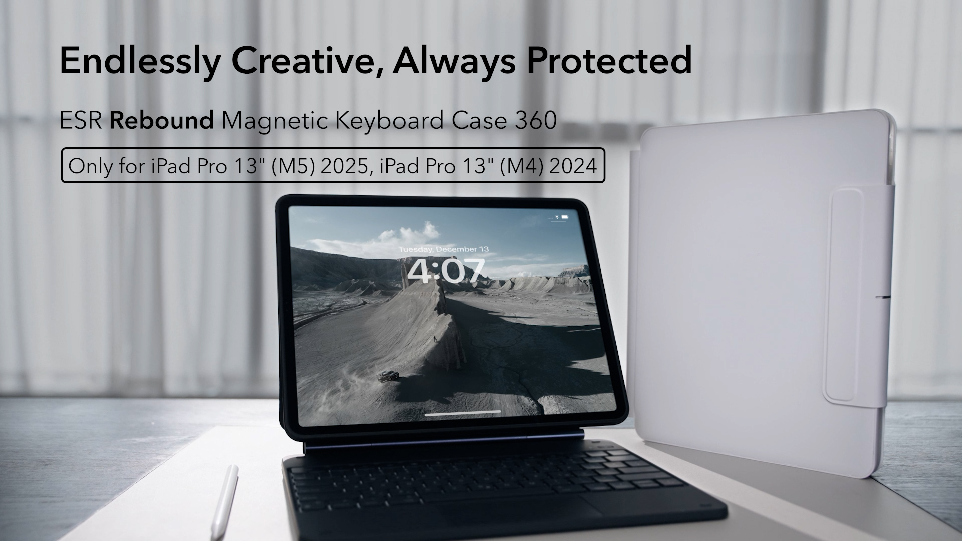 ESR [Upgraded] iPad Pro 13 Inch Case with Keyboard (M5/M4, 2025