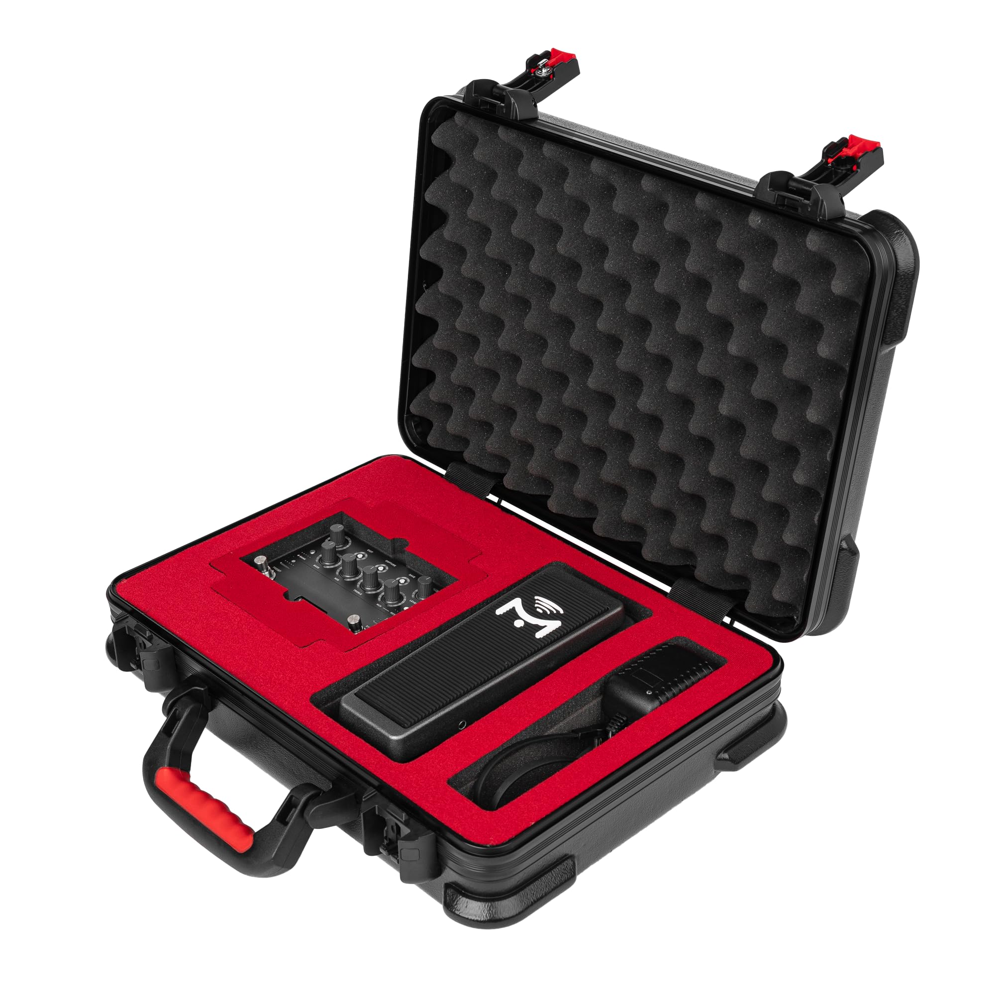 GATOR CASES Estuche Frequent Flyer Series para modelador de amplificador compacto con interior configurable y cierres homologados por la TSA