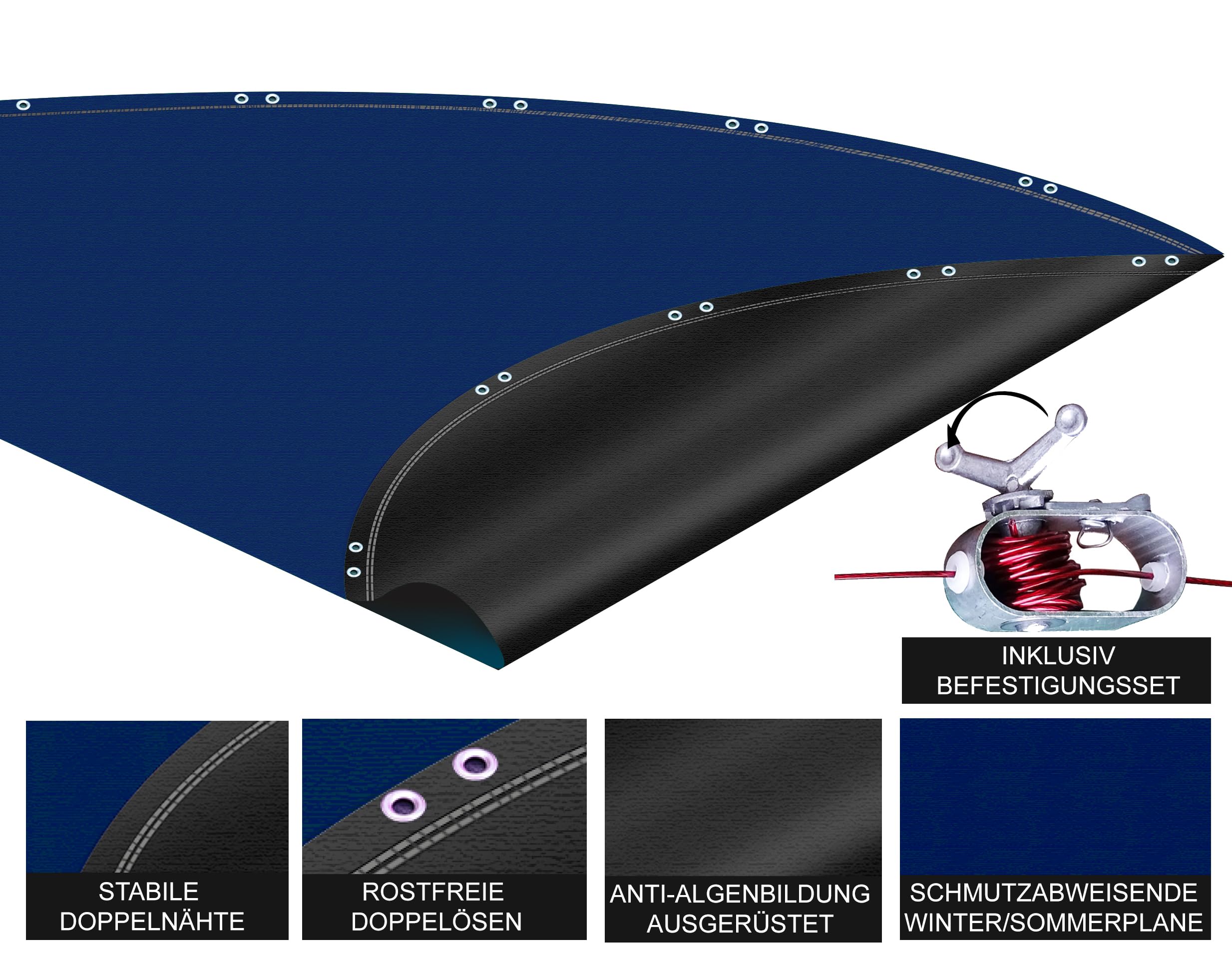 Copertura Isotermica Gre per Piscina Rotonda 550 cm 180 Micron