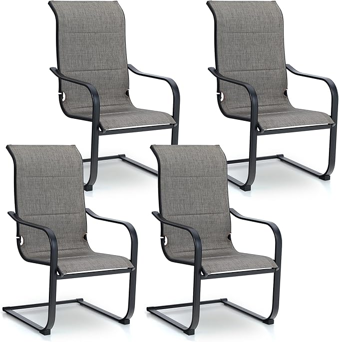 HERA'S HOUSE CSpring Patio Chairs Set of 4, 42" High Back