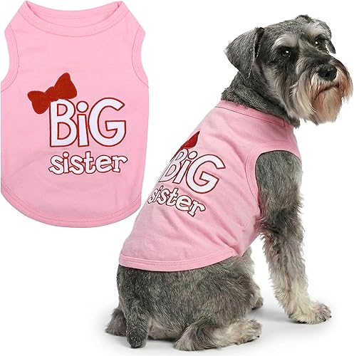 Miniatura 71 de Parisian Pet - Camiseta para perros y gatos, con texto en inglés Big Sister, 2XS