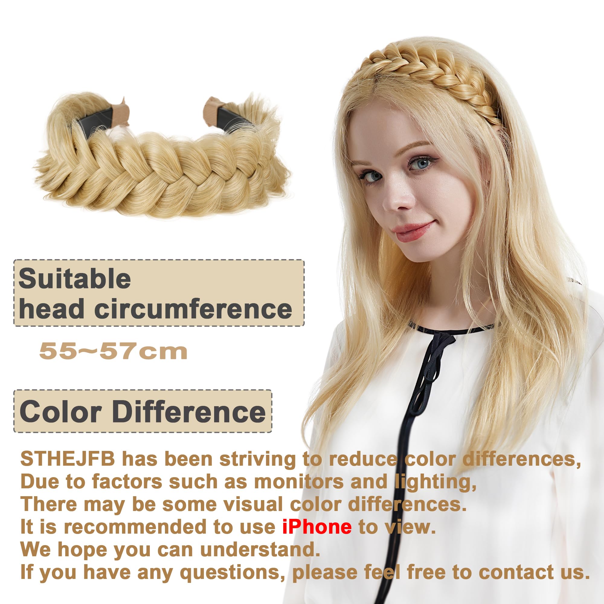 Amazon.com : STHEJFB Wide Braided Headband Hoop Fashion Hair 