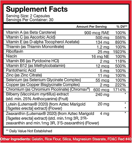 Miniatura 4 de FIGHTER PILOT SUPPLEMENTS VELOXEYE 60CT Suministro para 1 mes