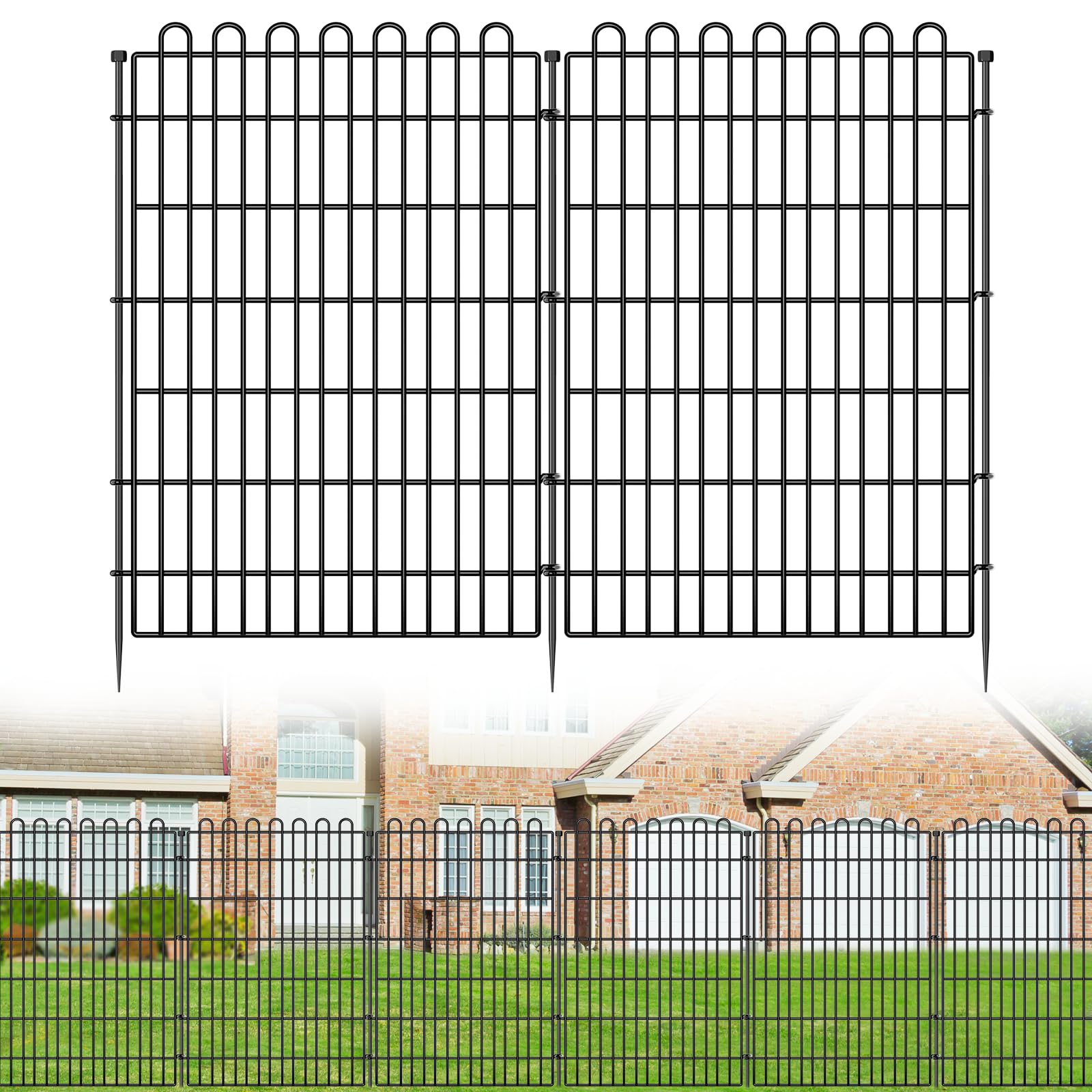 CLEASO 10 Panels No Dig Garden Fence