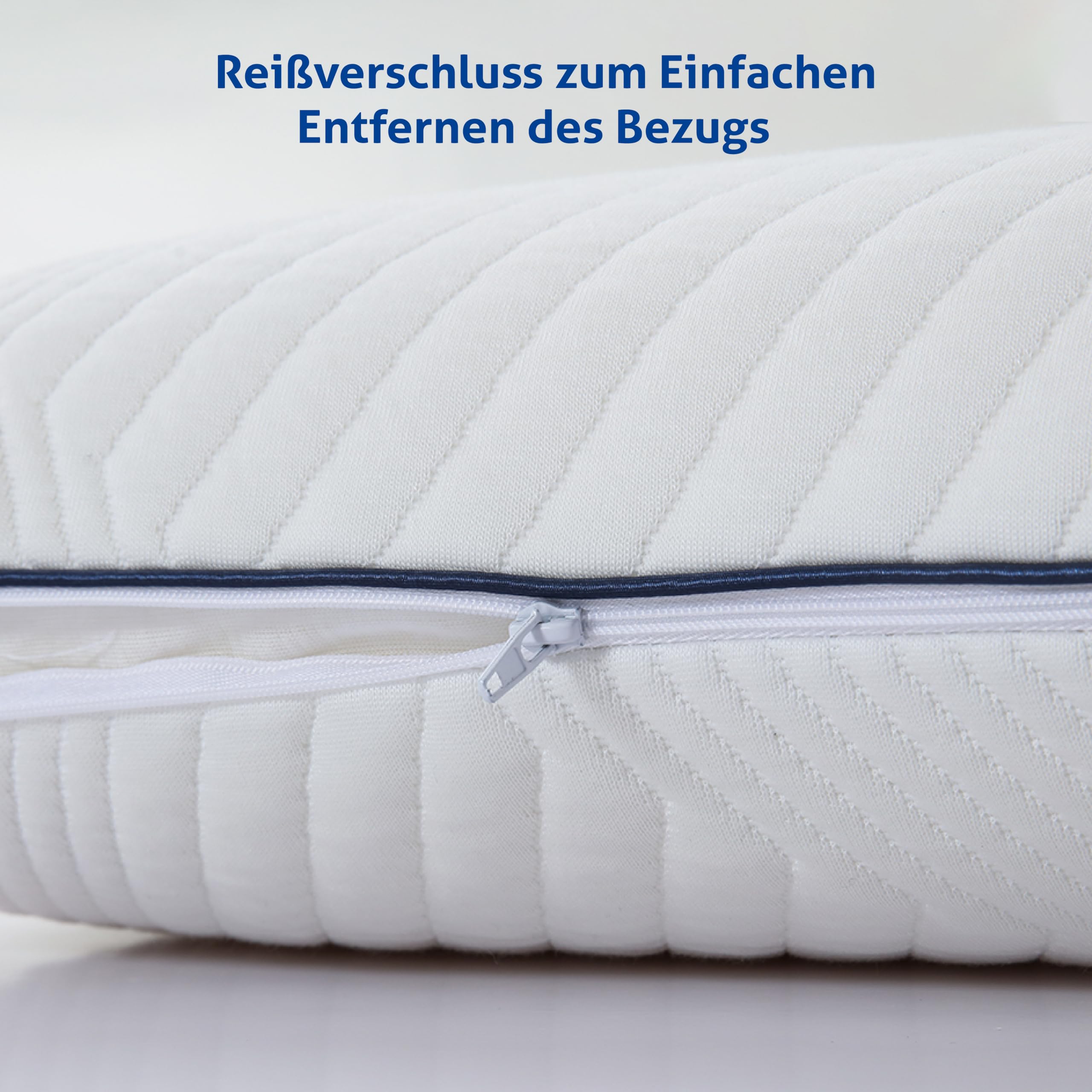 Ego Home NOTO Oreiller en Mousse à mémoire de Forme 40 x 60 cm Coussin orthopédique pour Les Personnes Dormant sur Le côté, Oreiller Ergonomique, Coussin de Nuque enrichi et Housse Lavable, certifié