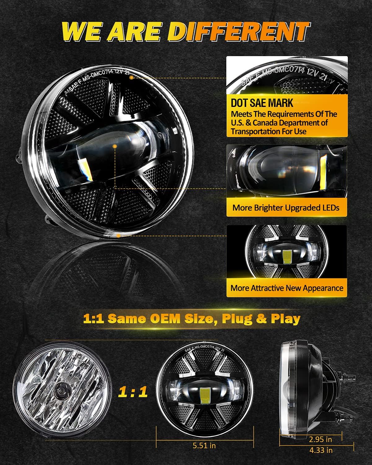 Rеvіеw Dіѕсоunt Auxbeam LED Fog Lights Replacement for GMC Sierra 1500 2007-2013, Sierra 2500HD 3500HD 2007-2014, DOT Approved LED Fog Lamps for Sierra 1500 2500HD 3500HD