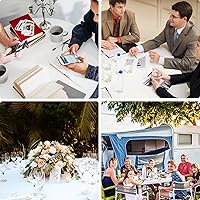 Vista 7 de Mesa plegable redonda de 48 pulgadas, mesa redonda portátil de HDPE resistente de 4 pies, mesa de comedor plegable de plástico para interiores