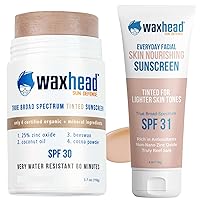Vista 1 de Waxhead - Protector solar tintado para cara, protector solar, SPF tintado, protector solar de óxido de zinc, protector solar mineral, protector