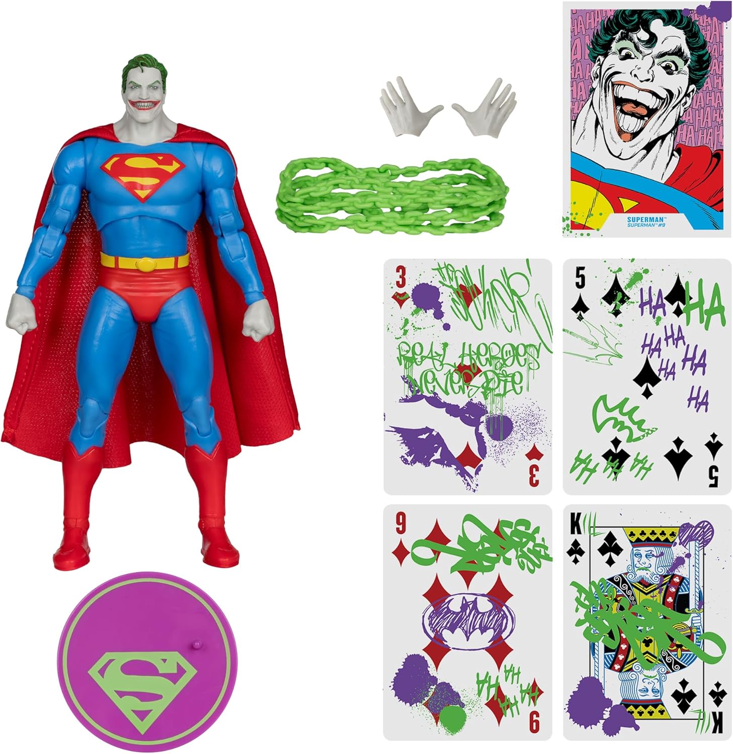DC Multiverse Superman #9 (Joker) 7" Action Figure Gold Label McFarlane Toy