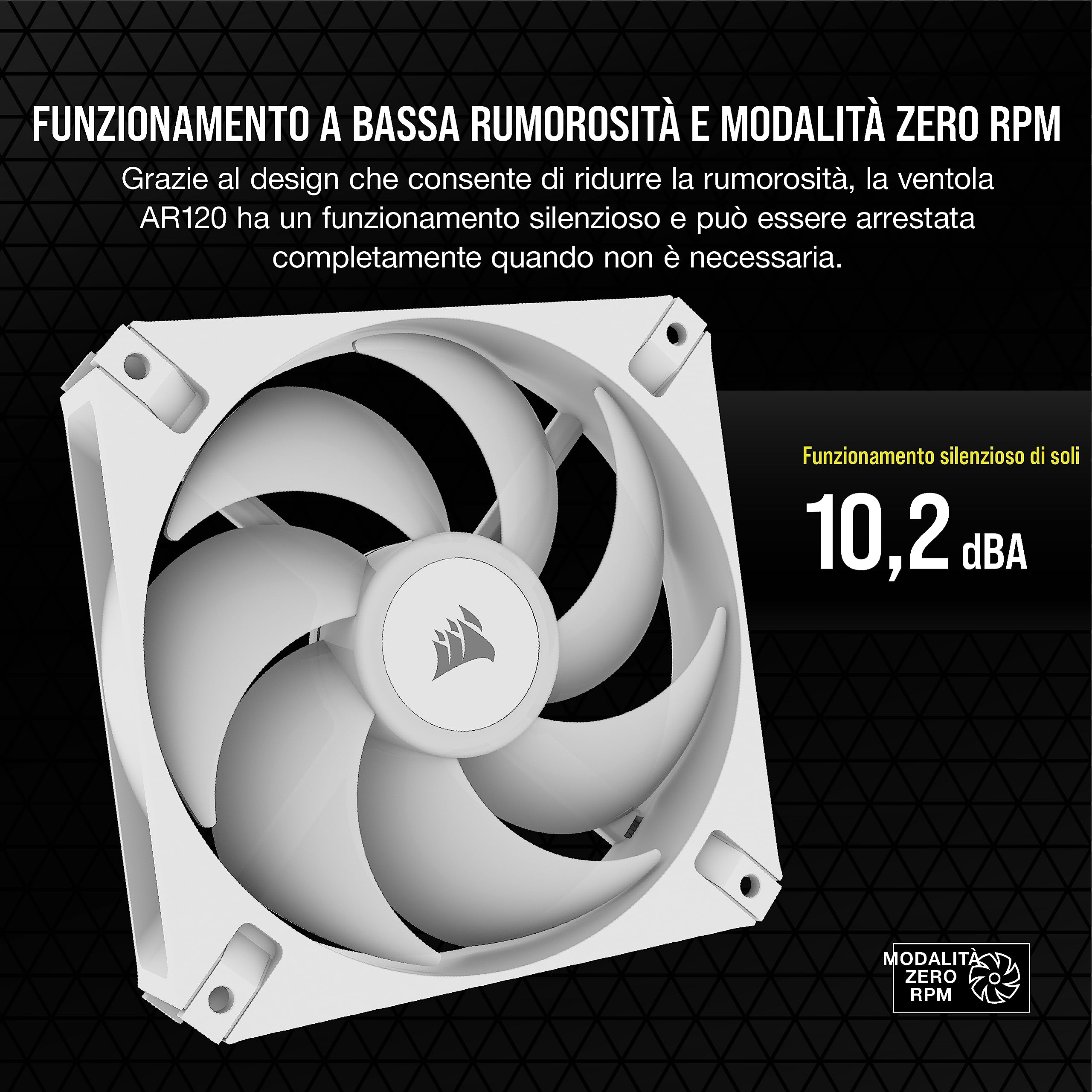 Corsair iCUE AR120 RGB Digital 120mm Compatibile con ARGB Ventole - Confezione da Tre - Bianco