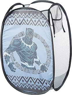 IDEA NUOVA Marvel Black Panther Pop Up Hamper with Durable Carry Handles, 21" H x 13.5" W X 13.5" L