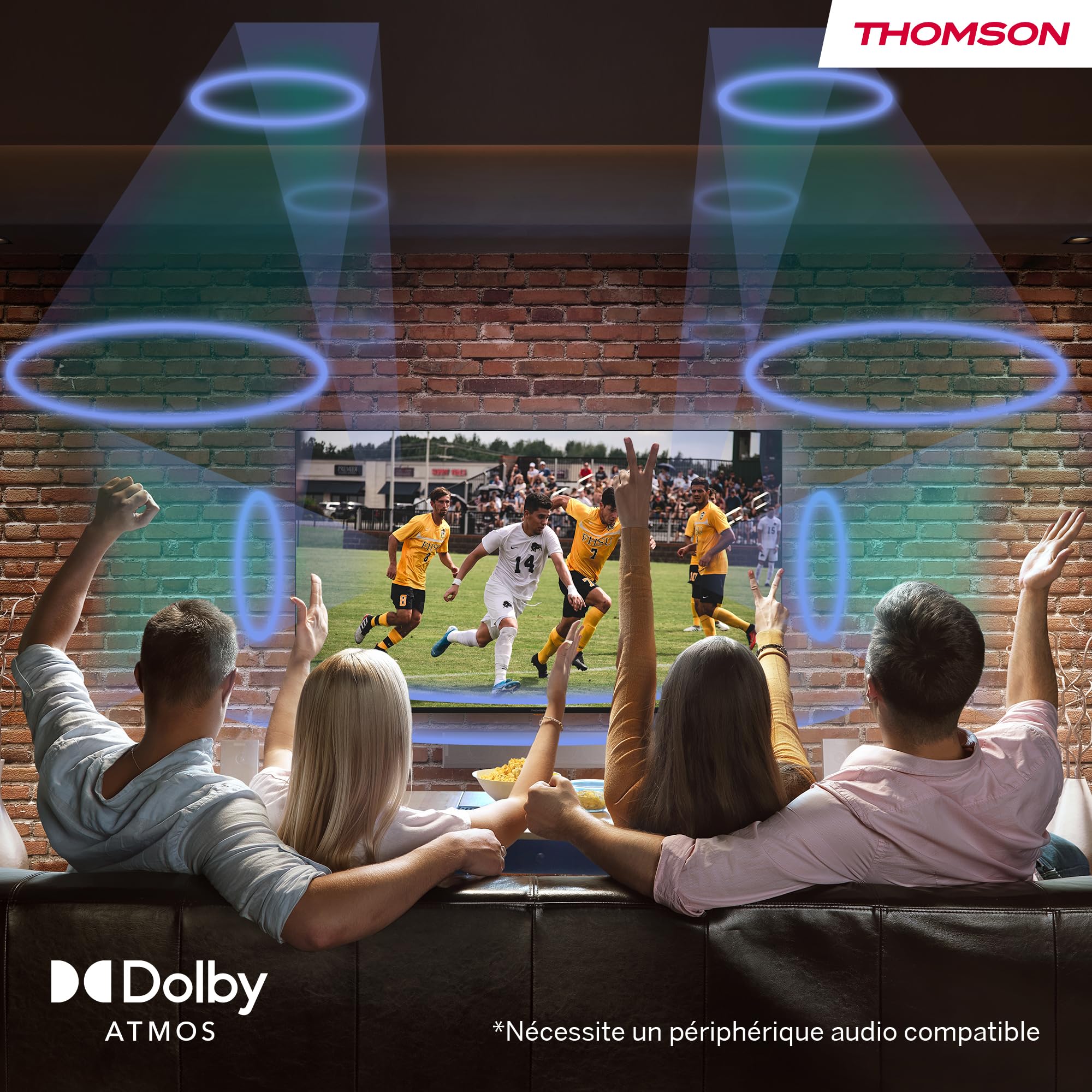 THOMSON 32 Pouces (80 cm) LED HD Blanc Easy TV – Non Smart – Hotel Mode, USB, HDMI, Triple-Tuner (Câble/Satellite/Antenne), CI+, A+ Panneau – 32HD2S13W