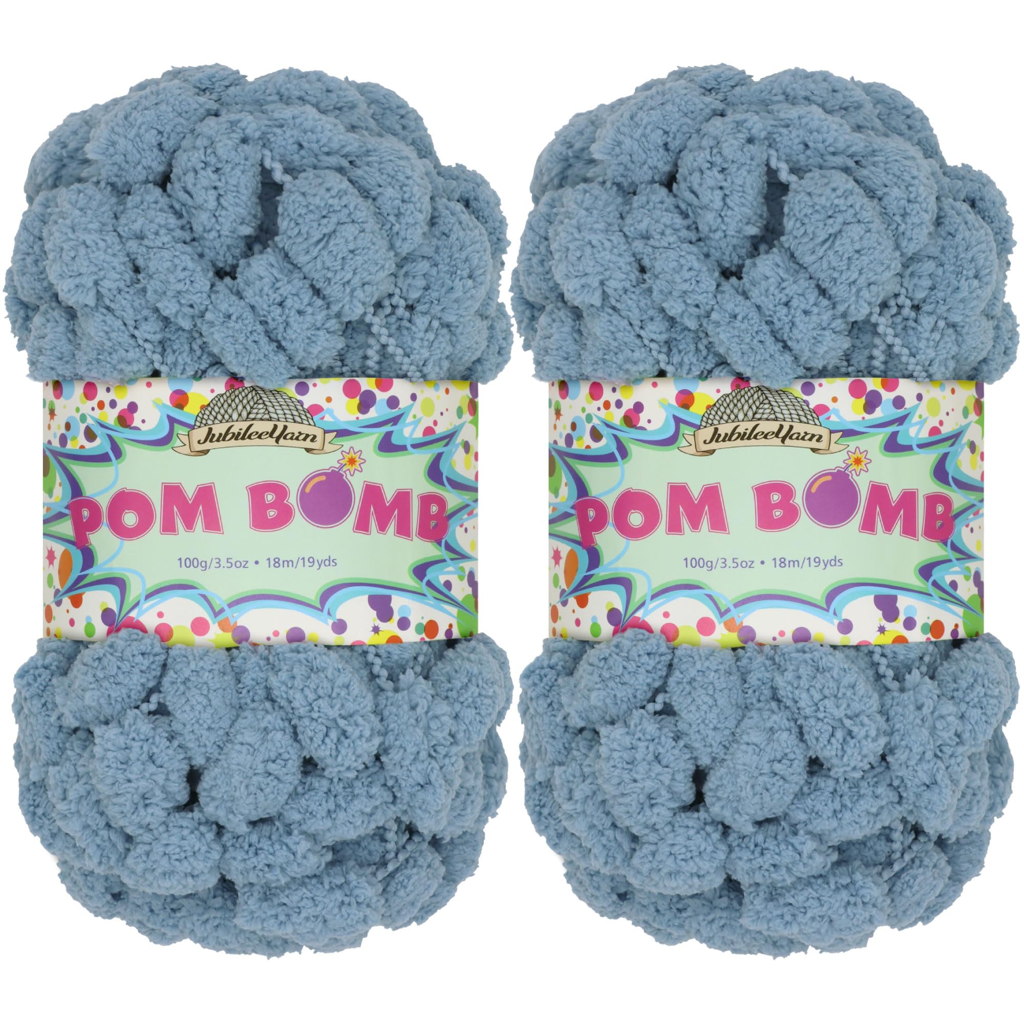 Fil à pompon JubileeYarn pour créer une couverture de canapé douillette en maille