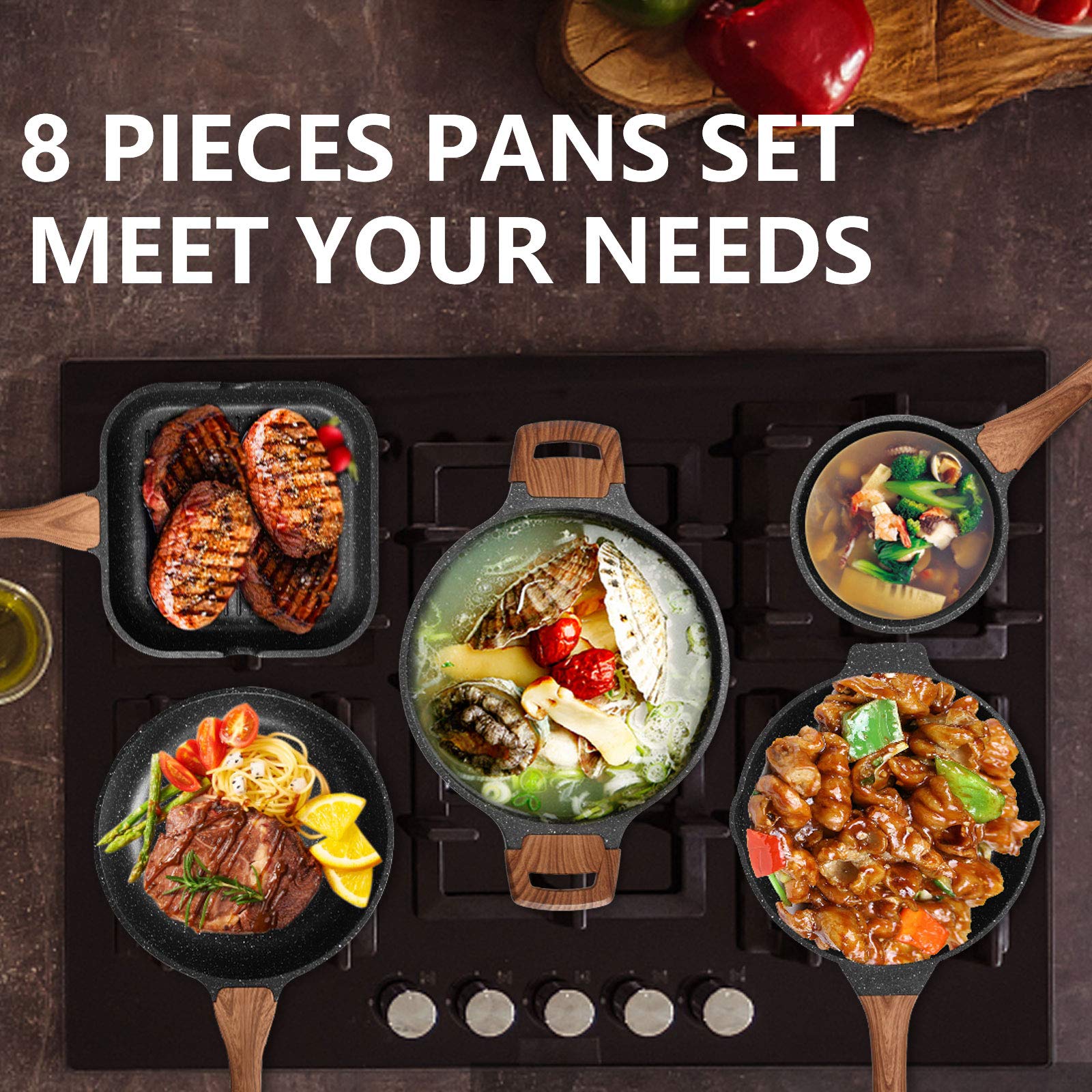 Buy ESLITE LIFE Pots and Pans Set Nonstick Induction Cookware Set