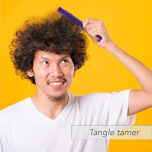 Miniatura 5 de Allegro Combs Peines de dientes anchos #70, peine de 3 filas de dientes anchos para cabello rizado, peine para cabello rizado, peine para estilistas