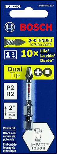 Miniatura 10 de BOSCH ITP2R21B - Juego de 10 puntas de inserción PhillipsSquare #2 de 1 pulgada