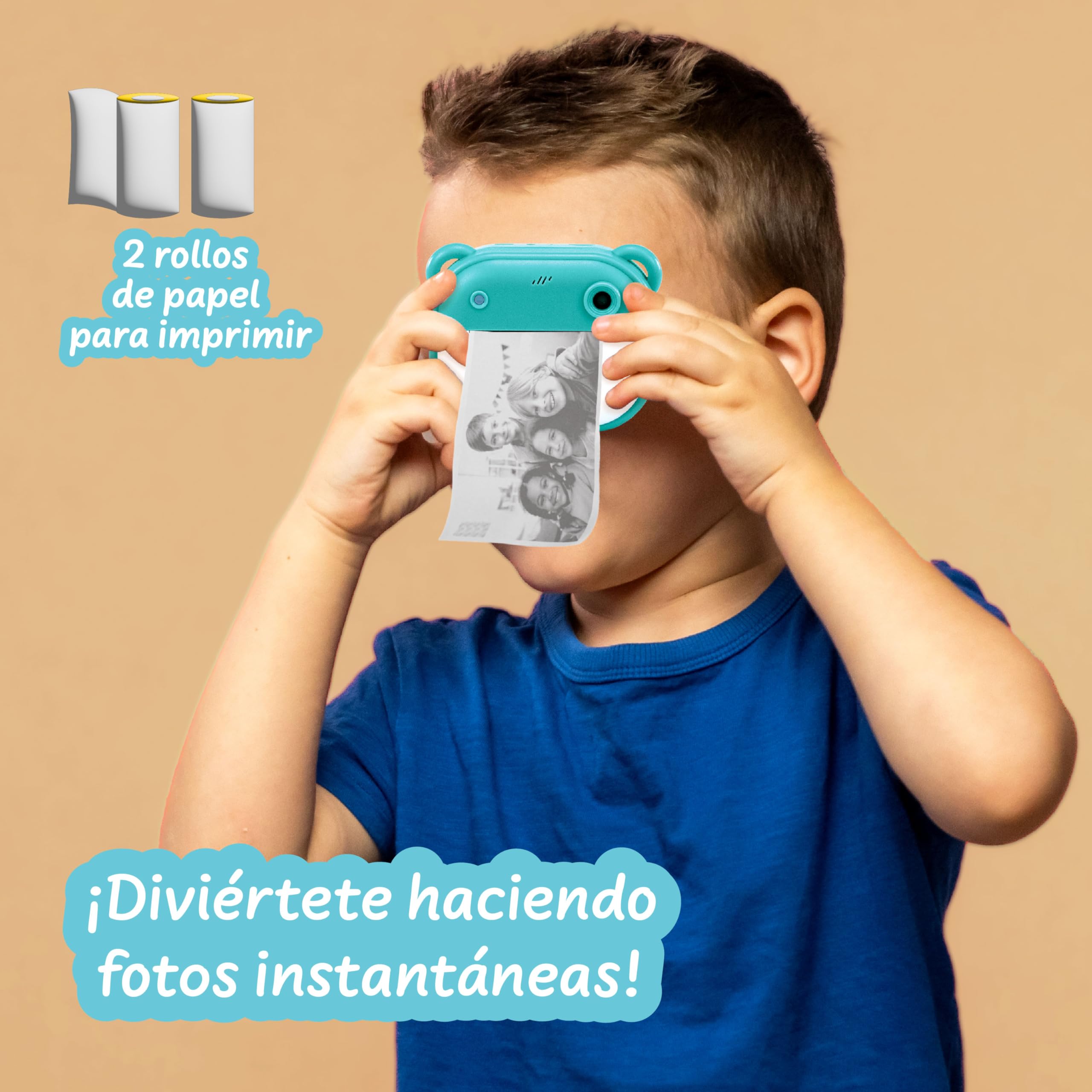 Science4you Cámara Instantánea para Niños – Captura Recuerdos con Esta Camara Fotos Infantil Instantanea con Papel de Impresión, Haz Clic y Obtén tu Foto Instantánea, Niños y Niñas de 4 5 6+ Años
