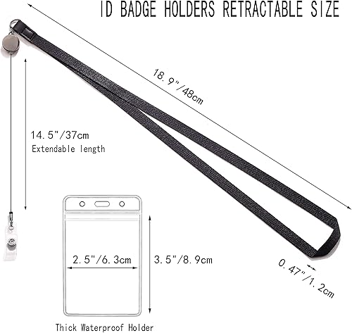 Miniatura 2 de Bonito soporte de identificación retráctil duradero para tarjetas de identificación, resistente al agua, para cruceros, tarjetas de identificación