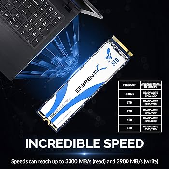 PCパーツ Sabrent 8TB NVMe M.2 SSDSB-RKTQ-8TB SABRENT 8TB NVMe Gen4 SSD - Ultra-Fast 7100MB/s Gaming Drive