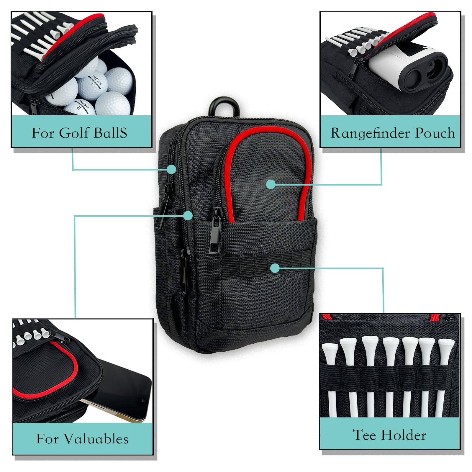 Borsa Per Accessori Da Golf, 2 Pezzi, Borsa Da Golf, Borsa Da Viaggio Portatile Borsa Per Palline Da Golf~p125271863